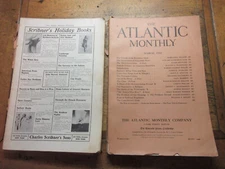 2 issues 1-3/1910 ATLANTIC MONTHLY BATTLE WILDERNESS PTs 8 &10 MORRIS SCHAFF