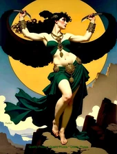 Irish Goddess Morrigan 8.5x11" Photo Print Style of Jean-Léon Gérôme/ Harker Art