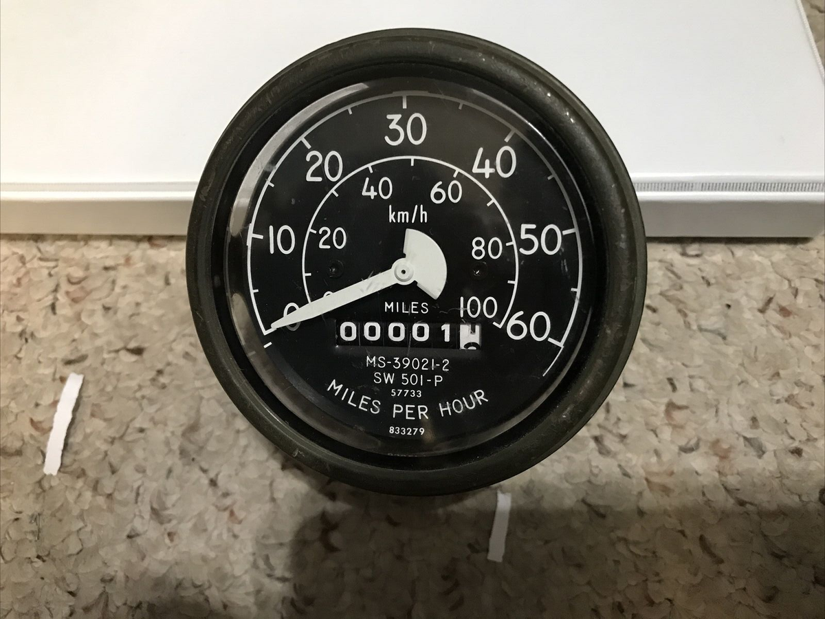 NOS JEEP Stewart Warner Speedometer Speedo MS-39021-2 SW 501P | eBay