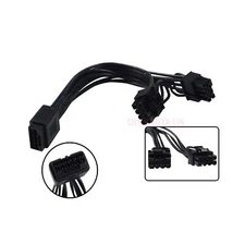 12VHPWR 16(12+4)Pin Female to Dual 8pin Male Video Card Power Adapter Cable 19cm