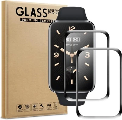 WFTE 2x Screen Protector Full-Cover for Xiaomi Smart Band 7 Pro Curved Screen Edge