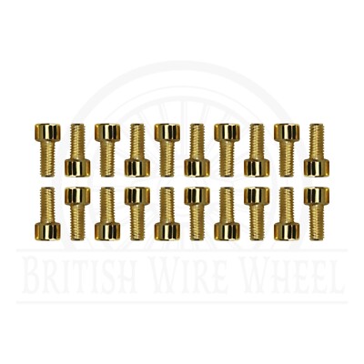 Gold Face Plate Screws for Zenith Locking Knock Off Spinner Caps for Lowriders
