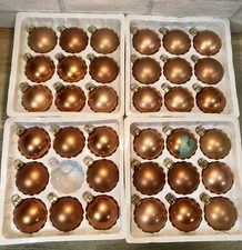 Bundle Of Copper Toned Glass Baubles Quantity Of 35 Secured In Trays Not Vintage