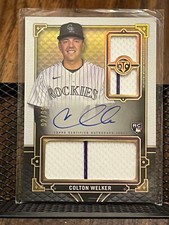 COLTON WELKER 2022 TOPPS TRIPLE THREADS AUTOGRAPH JERSEY AUTO DUAL PATCH RPA /99