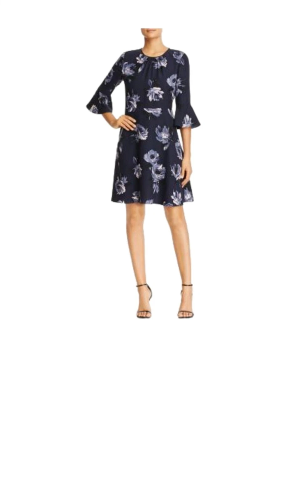 Abito donna KATE SPADE New York Night Rose manica a campana taglia 2