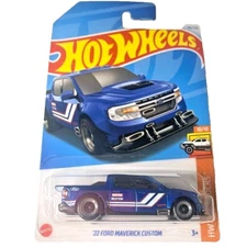 HOT WHEELS 2024 '22 FORD MAVERICK CUSTOM METALFLAKE VELOCITY BLUE 196/250 HRY78
