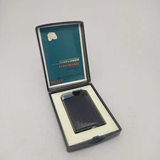SUNLOWER ELECTRONIC No 713 BLACK GAS POCKET LIGHTER  VINTAGE EXCELLENT