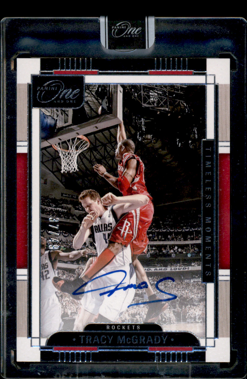 2023-24 Panini One and One Timeless Moments Tracy McGrady Auto 37/49 Rockets