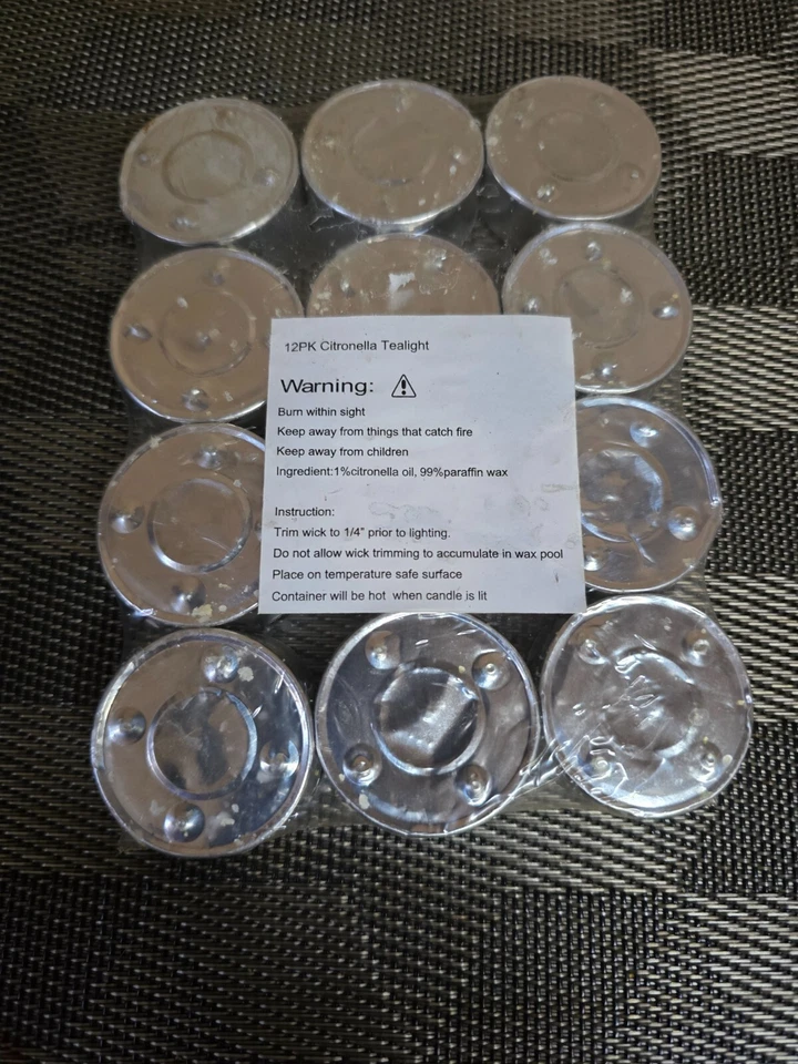 Pack of 12 Citronella Tea Light Candles - Image 2 of 2