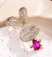 Bunny Rabbit pin brooch Easter Fashion jewelry NEW Free Ship 1.6 Inch