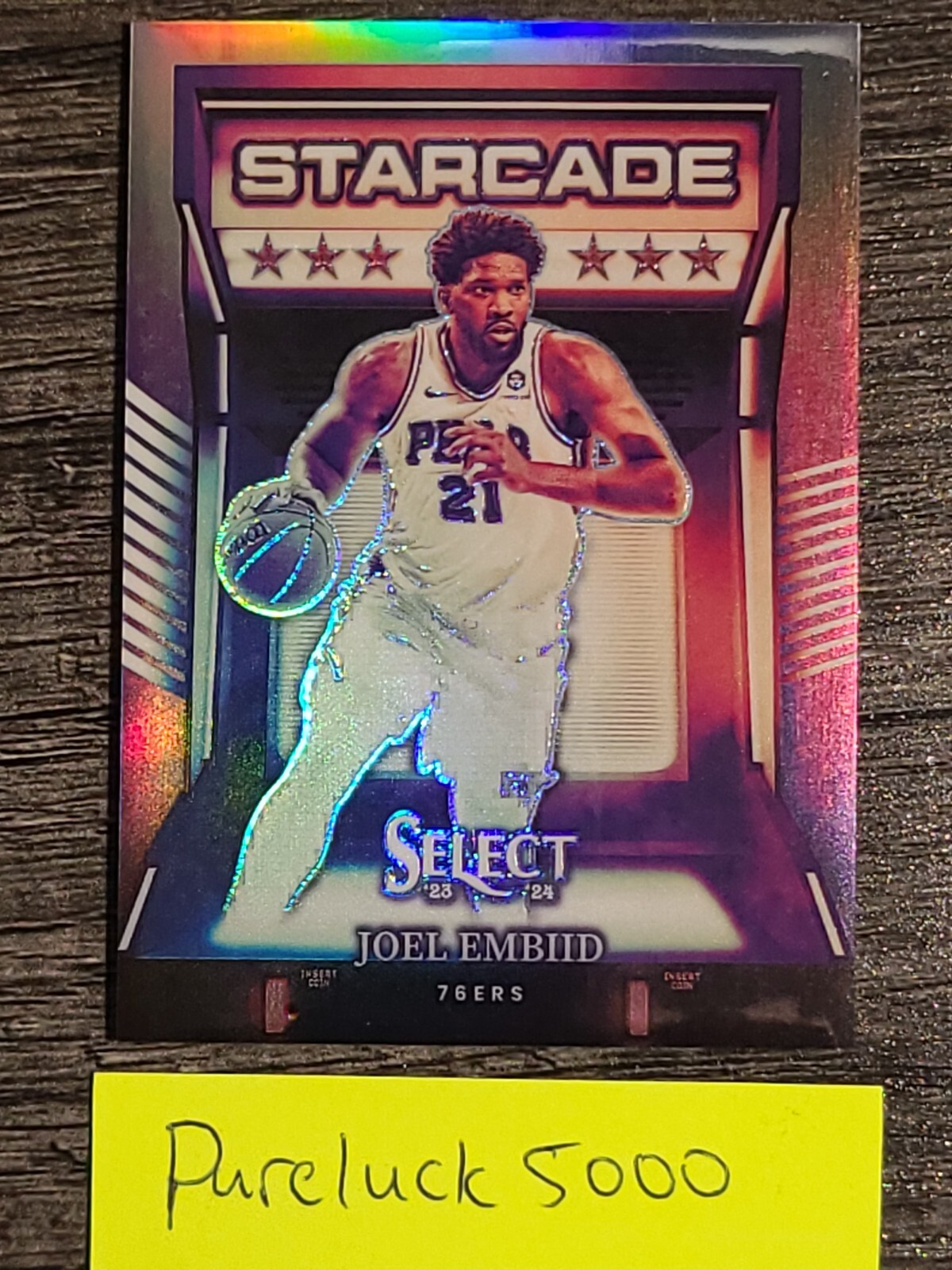 2023-24 Panini Select Starcade Case Hit SSP Joel Embiid #28 Philadelphia 76ers
