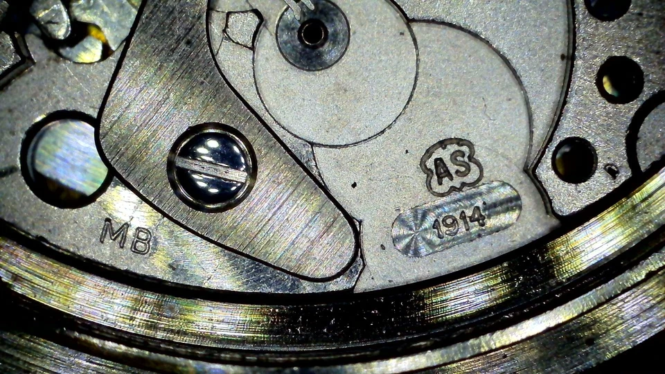 Vintage Vulcain Mechanical Watch Movement and Dial AS 1914- For parts and repair - Image 4 of 4