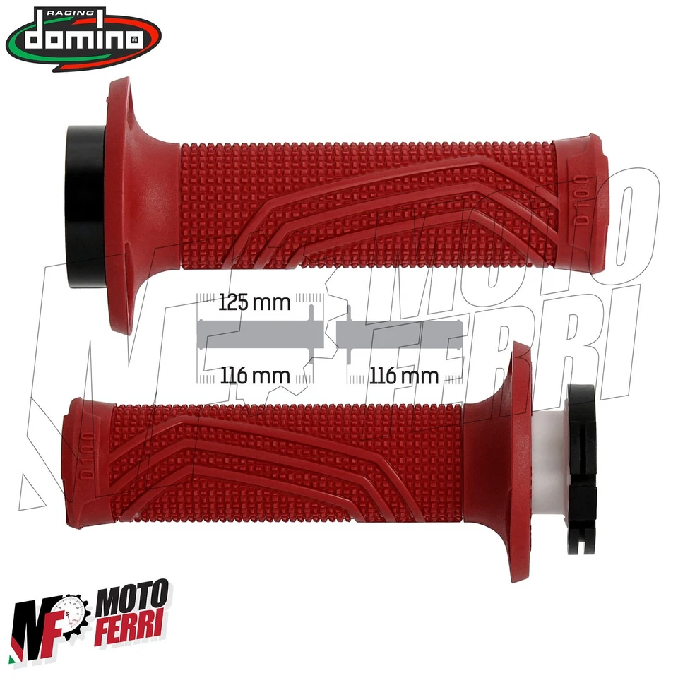 Mf4162 - Handles + Rings Domino D100 Red for Suzuki Rmz 250 / 450F 2016-2024 - Image 3 of 4