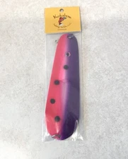 KOKABOW Dodger Trolling Flasher 6” PURPLE FLO PINK 50/50 Trout Kokanee New USA