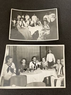 1930's USS Marblehead Black & White Photos Sailors with Oriental Women