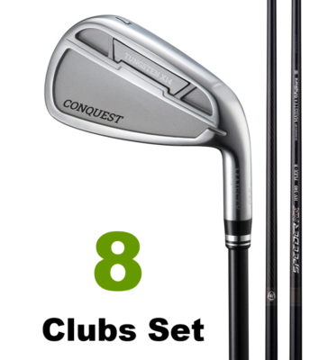 MAJESTY CONQUEST IRON 8 CLUBS SET #6-9, PW, P/A, AW, SW R MAJESTY CONQUEST IRON 8 CLUBS SET #6-9, PW, P/A, AW, SW R