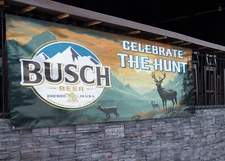 New Busch Beer Celebrate the Hunt Banner - 2.5ft x 5ft