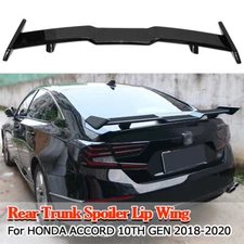 For HONDA ACCORD 10TH GEN 2018-2021 Rear Trunk Lip Spoiler Wing Gloss Black