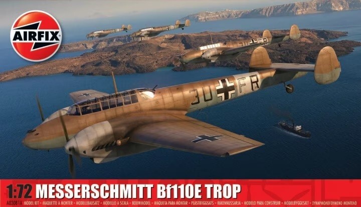 Airfix A03081A 1:72nd scale Messerschmitt Bf110E Trop