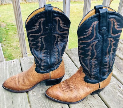 Vintage Tony Lama Cowboy Boots Mens 8 EE All Original Style  display picture 3