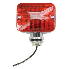 Empi 9330 Single Filament Micro Tail Light With Red Lens Chrome Housing Each