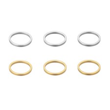 100pcs Gold/Silver Stainless Steel Round Connectors DIY Earrings Findings 12mm