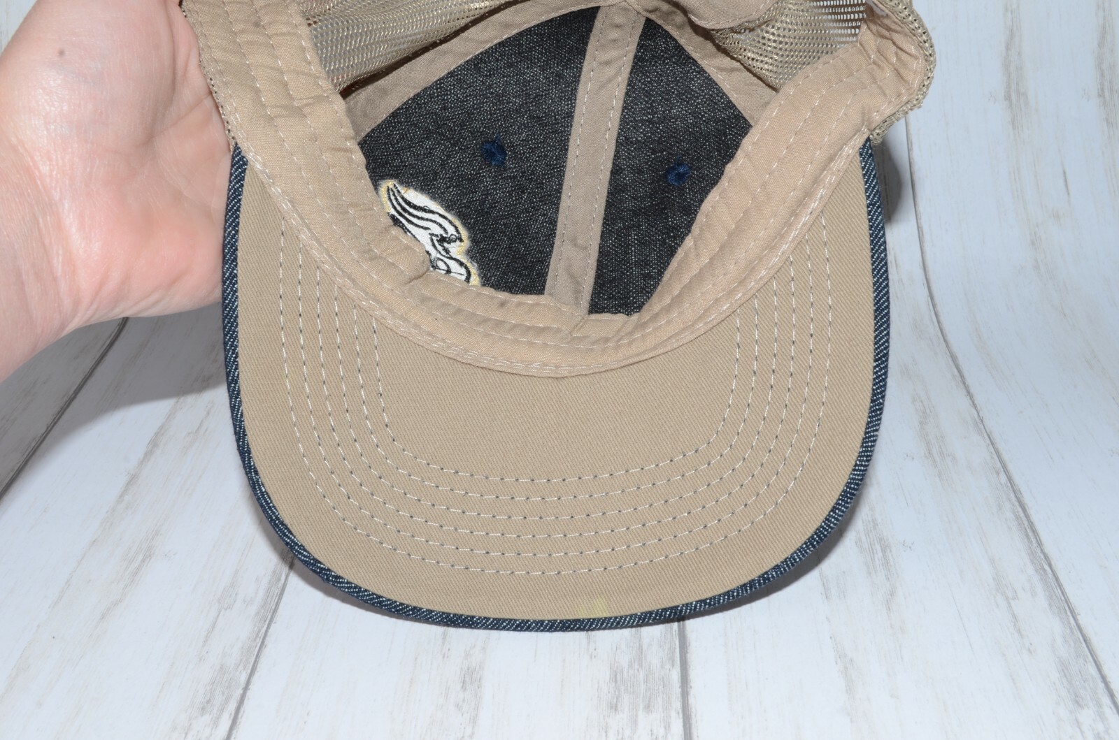 Panera Bread St. Louis Bread Co Uniform Denim Mesh Ha… Gem