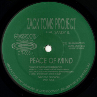Zack Toms Feat. Sandy B - Peace Of Mind (12'') (Near Mint (NM or M-)) - 107558195