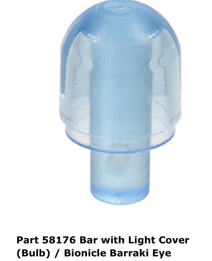 chobiライトブルーxs Lego 1x 58176 Trans-Medium Blue Bar with Light Cover (Bulb) 9526