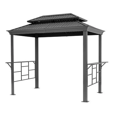 TOOLPORT Gazebo Barbecue 2,8x1,8 m con Tetto in Acciaio Impermeabile Resistente ai UV