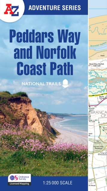 Peddars Way and Norfolk Coast Path by A-Z Maps (Paperback Book) - Image 3