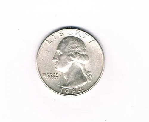 1964 P Washington Quarter from sealed roll. 90% Silver GEM BU condition. Inv#299