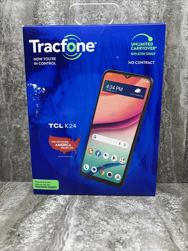 BRAND NEW - Tracfone - TCL K24 - 64 GB Memory - TCLT434D Box DMG