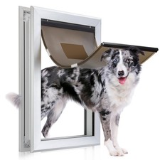 Aluminum Pet Door, Durable Dog Door for Dog and Pets, Doggie Door with Automa...