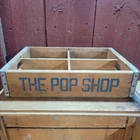 Vintage THE POP SHOP Wooden Soda Crate Saginaw Michigan Miller Mfg Co Box RARE
