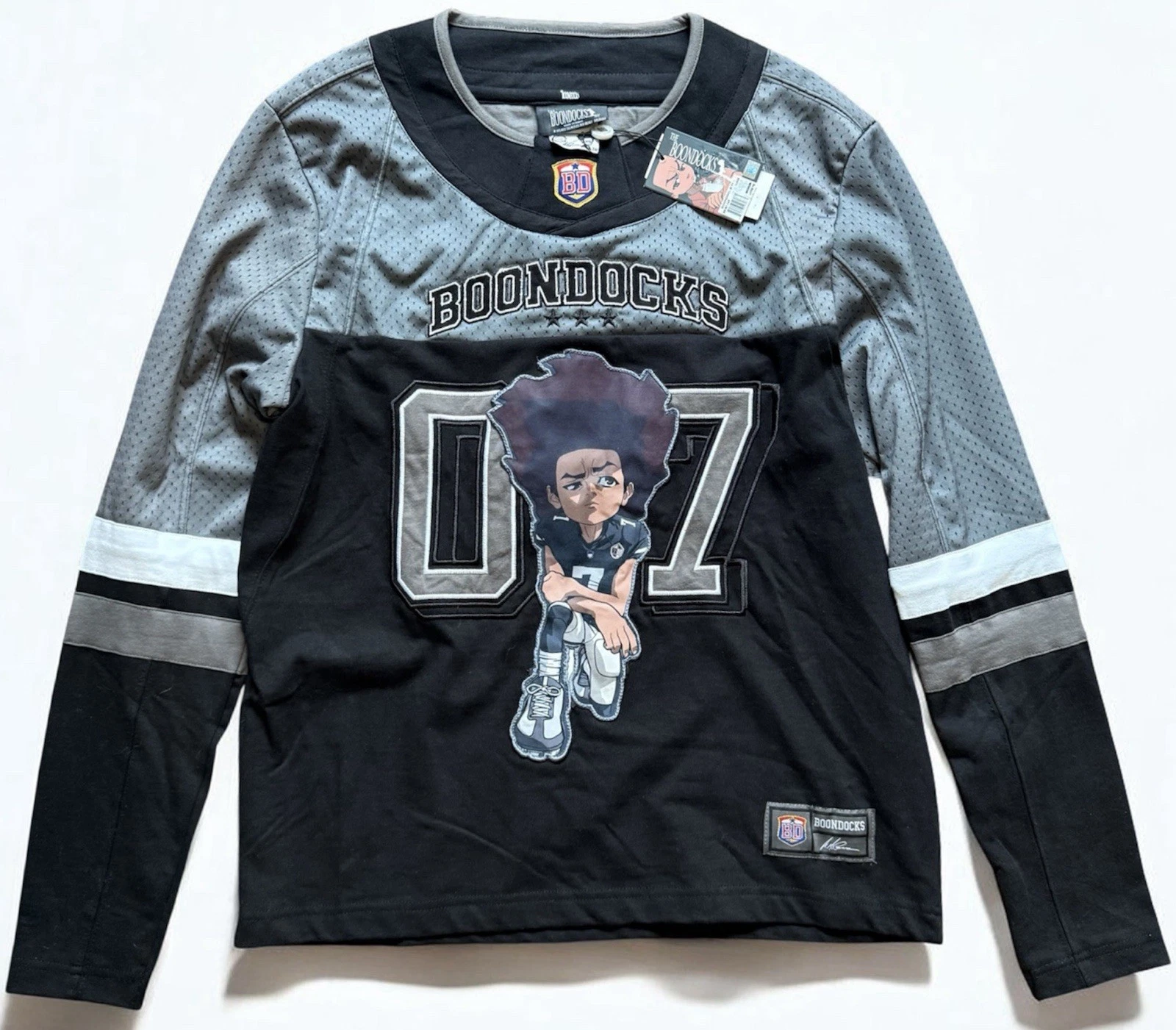 The Boondocks Riley Freeman Football Jersey Mens Medium Black NWT Adult