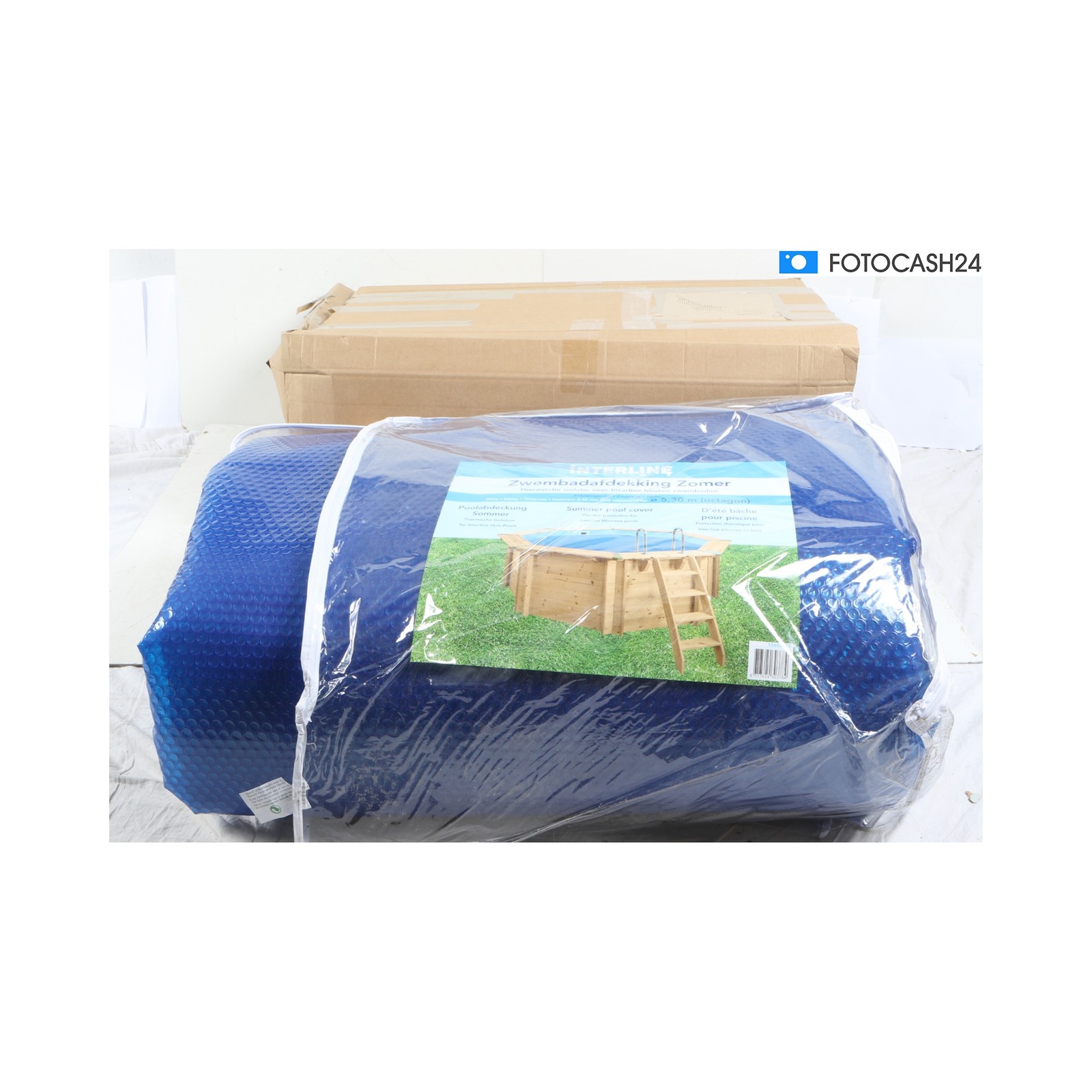 Interlin Solar Cover Wooden Pool Bali, Octagonal, Ø... + Defect (285011)