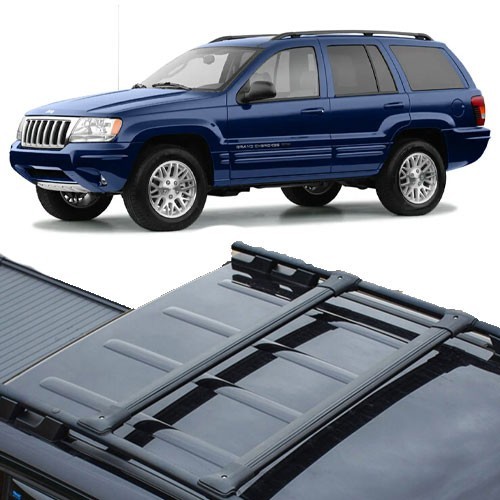 Barres De Toit Transversales Pour Jeep Grand Cherokee WH/WK 2005-2010 - Noir, 2 Pièces, Neuves