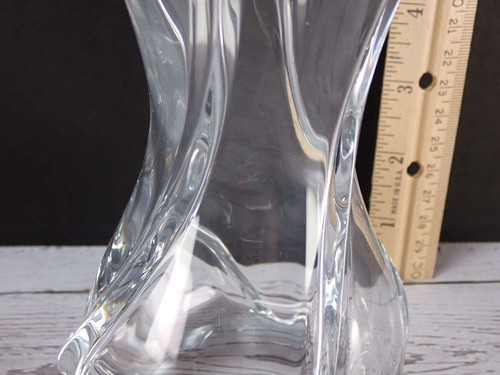 Baccarat France Kristall Serpentin Swirl Twist 6" Vase - Top - Bild 3 von 6
