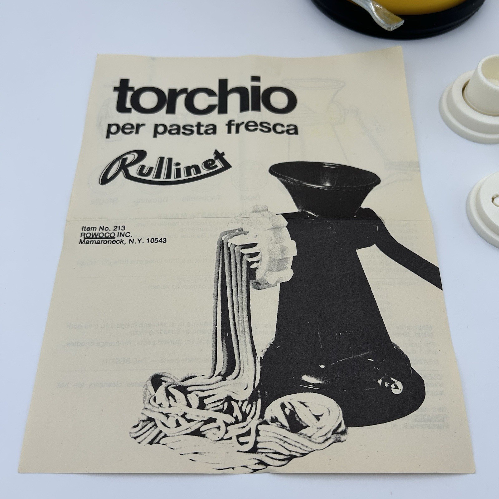 Vintage Pasta Maker Machine Rullinet Torchio Fresca Extruder Italy 213 Complete