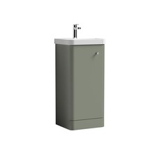 Floor Standing 1 Door Vanity Unit with Ceramic Basin, 400mm - Balterley