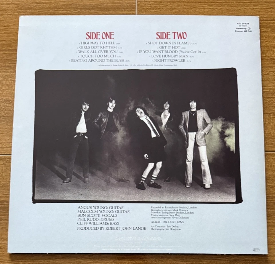 AC/DC - Highway To Hell Vinyl, 1 ST Pressing, Germany by WEA 1979