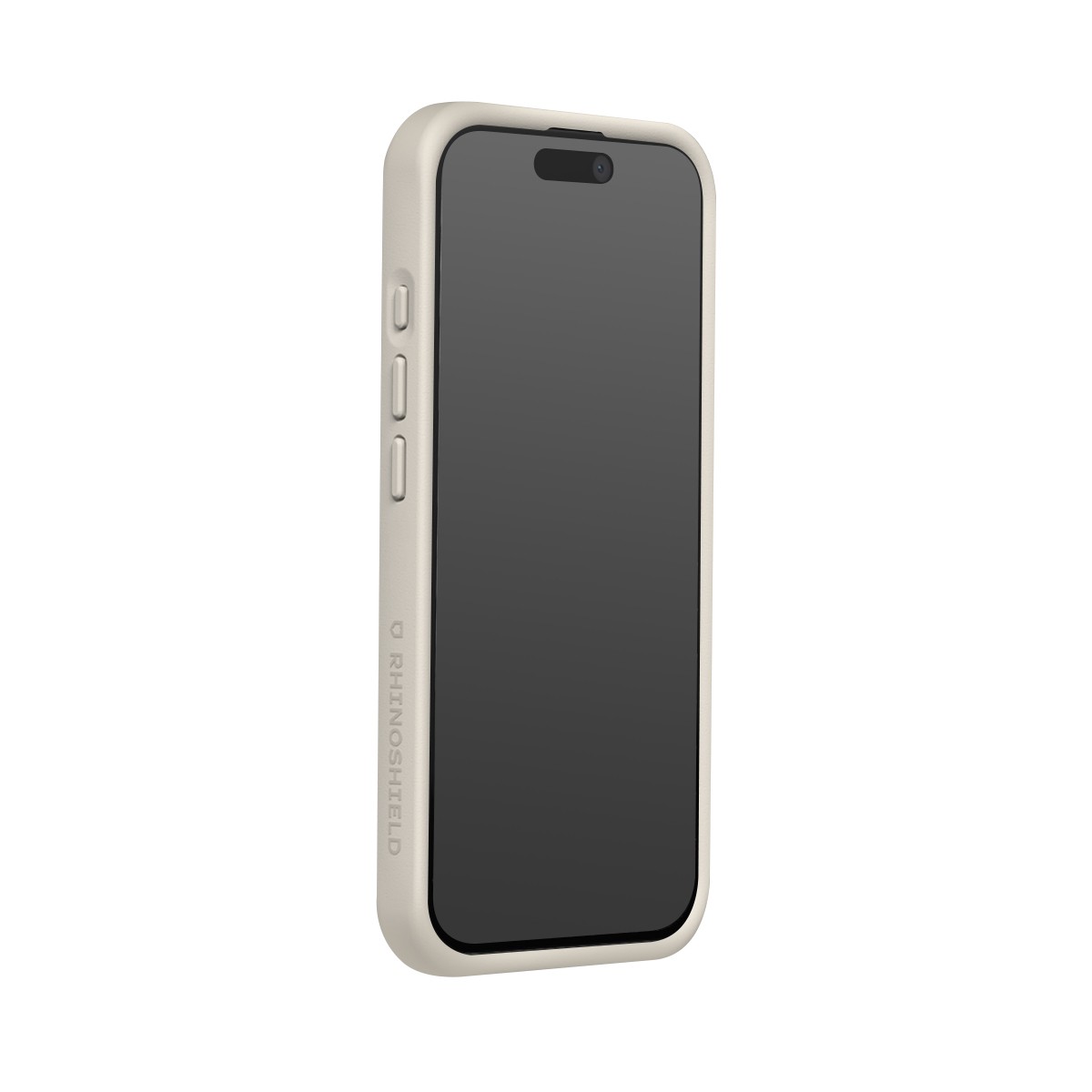 Coque iPhone 15 Pro beige SolidX flexible avec coins renforcés