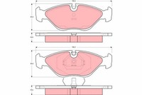 TRW Bremsbelagsatz Scheibenbremse GDB969 FüR AC4 Saab AM4 900 9000 1 Combi Turbo