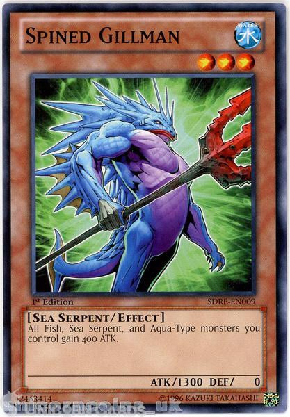 SDRE-EN009 Spined Gillman 1st Edition Mint YuGiOh Card