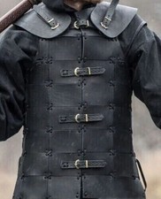 Halloween Medieval Black leather Mercenarie Viking Brigandine Armor renaissance