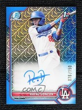 2022 Bowman Chrome Prospect HTA Choice Refractor 76/150 Rayne Doncon Auto 10no