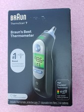 Braun ThermoScan 7 Digital Ear Thermometer Age Precision  Case  Filters