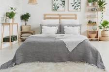 Gauze Cotton Muslin Blanket King Size Bedspread 4 Layers Breathable and Light...