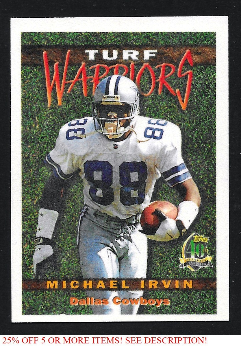 1996 Topps Turf Warriors #TW7 Michael Irvin Dallas Cowboys HOF